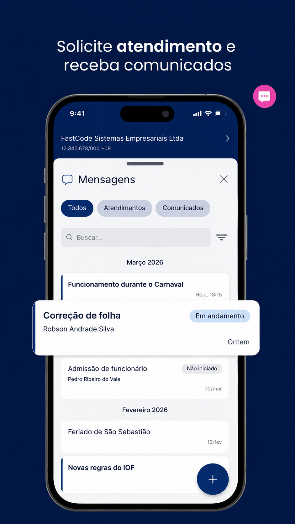 Consultare App — Atendimento e comunicados